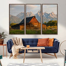 Rustic Barn Wall Art Canvas Print – Framed Grand Teton Park