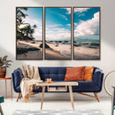 Tropical Beach Wall Art Canvas Print – Framed Ocean Waves