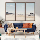 Minimalist Beach Wall Art Canvas Print – Framed Coastal