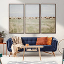 Bison Herd Wall Art Canvas Print – Framed Western Bison