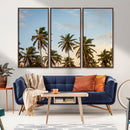 Palms Wall Art Canvas Print – Framed Tropical Coastal Nature