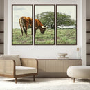 Texas Longhorn Wall Art Canvas Print – Rustic Western Ranch by MyGreatCanvas | Canvas Wall Art Prints | Photo Prints & Wall Decor
