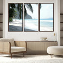 Tropical Beach Wall Art Canvas Print – Framed Serene Ocean