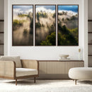 Tranquil Forest Scene Wall Art Canvas Print – Framed Moody