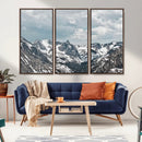Snowy Peaks Wall Art Canvas Print – Alpine Wilderness