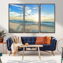 Minimalist Seaside Wall Art Canvas Print – Morning Glow