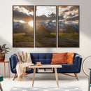 Snowy Peaks Wall Art Canvas Print – Rustic Mountain