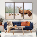 Rustic Deer Wall Art Canvas Print – Forest Woodland Stag