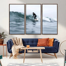 Surfer on Wave Wall Art Canvas Print – Framed Ocean by MyGreatCanvas | Canvas Wall Art Prints | Photo Prints & Wall Decor