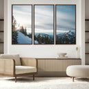 Snowy Mountain Wall Art Canvas Print – Frosty Peaks Alpine