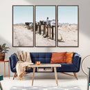 Desert Mailboxes Canvas Print – Framed Minimal Western