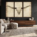 Longhorn Skull Wall Art Canvas Print – Rustic Western by MyGreatCanvas | Canvas Wall Art Prints | Photo Prints & Wall Decor