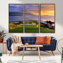 Pebble Beach Golf Wall Art Canvas Print – Iconic Coastal by MyGreatCanvas | Canvas Wall Art Prints | Photo Prints & Wall Decor