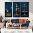 Lady Justice Wall Art Canvas Print – Elegant Gold Legal by MyGreatCanvas | Canvas Wall Art Prints | Photo Prints & Wall Decor