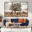 Texas Longhorn Cattle Wall Art, Rustic Western Ranch Canvas by MyGreatCanvas | Canvas Wall Art Prints | Photo Prints & Wall Decor