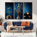 Lady Justice Wall Art Canvas Print – Elegant Gold Legal by MyGreatCanvas | Canvas Wall Art Prints | Photo Prints & Wall Decor