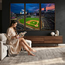 Target Field Wall Art Canvas Print – Baseball Stadium Scene,