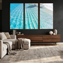Crystal Clear Ocean Water Sunlit Reflections Palm Shadow Sandy Beach Tropical Wall Art for Home, Office Decor by MyGreatCanvas | Canvas Wall Art Prints | Photo Prints & Wall Decor