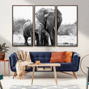 Elephant Family Africa Wall Art Canvas Print by MyGreatCanvas | Canvas Wall Art Prints | Photo Prints & Wall Decor