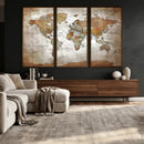 Vibrant Watercolor World Map Canvas Wall Art – Framed Travel by MyGreatCanvas | Canvas Wall Art Prints | Photo Prints & Wall Decor
