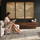 World Map Canvas Print – Framed Travel Map Wall Art for