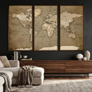 World Map Wall Art Canvas Print, Framed Map Art Picture by MyGreatCanvas | Canvas Wall Art Prints | Photo Prints & Wall Decor