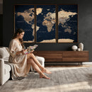 World Map Canvas Print – Detailed Map of the World Wall Art