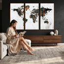 Large World Map Canvas Print – Framed Travel Map Wall Art