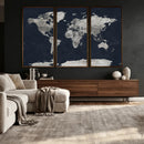 Colorful Watercolor World Map Canvas Print – Vibrant Framed