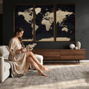 World Map Wall Art Print – Detailed Map of the World Wall
