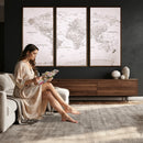 World Map Canvas Print – Detailed Map of the World Wall Art