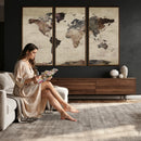 World Map Canvas Print – Detailed Map of the World Adventure