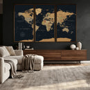 Framed Large World Map Wall Art Canvas Print – Stunning by MyGreatCanvas | Canvas Wall Art Prints | Photo Prints & Wall Decor
