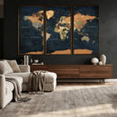 Vintage World Map Canvas Wall Art – Detailed Map with by MyGreatCanvas | Canvas Wall Art Prints | Photo Prints & Wall Decor