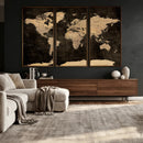 World Map Canvas Print – Detailed Map of the World Wall Art