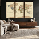 Extra Large World Map Canvas Print – Detailed Map of the by MyGreatCanvas | Canvas Wall Art Prints | Photo Prints & Wall Decor
