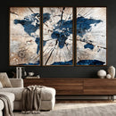 Rustic World Map Canvas Print – Framed Wall Art for Couples, by MyGreatCanvas | Canvas Wall Art Prints | Photo Prints & Wall Decor