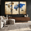 World Map Canvas Print – Colorful Abstract Travel Map, by MyGreatCanvas | Canvas Wall Art Prints | Photo Prints & Wall Decor