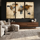 World Map Wall Art Canvas Print, Modern Decorative Framed by MyGreatCanvas | Canvas Wall Art Prints | Photo Prints & Wall Decor
