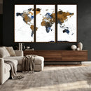 Colorful Watercolor World Map Canvas Wall Art – Framed by MyGreatCanvas | Canvas Wall Art Prints | Photo Prints & Wall Decor