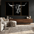 Black Bull Wall Art Canvas Print, Dark Longhorn Portrait by MyGreatCanvas | Canvas Wall Art Prints | Photo Prints & Wall Decor