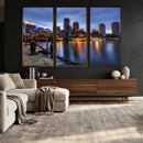 Boston Wall Art Canvas Print, Boston City Downtown Night by MyGreatCanvas | Canvas Wall Art Prints | Photo Prints & Wall Decor