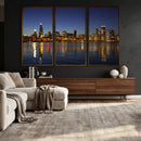 Chicago Wall Art Canvas Print - Chicago City Downtown Night by MyGreatCanvas | Canvas Wall Art Prints | Photo Prints & Wall Decor