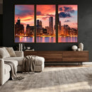Chicago Wall Art Canvas Print - Chicago City Downtown Night by MyGreatCanvas | Canvas Wall Art Prints | Photo Prints & Wall Decor