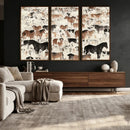 Wild Horses Wall Art Canvas Print - Abstract Farm Longhorn by MyGreatCanvas | Canvas Wall Art Prints | Photo Prints & Wall Decor