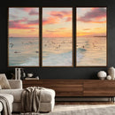 Sunset Beach Wall Art Canvas Print – Soft Coastal by MyGreatCanvas | Canvas Wall Art Prints | Photo Prints & Wall Decor