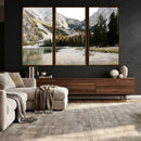 Lake Braies Alpine Landscape Wall Art Canvas Print, by MyGreatCanvas | Canvas Wall Art Prints | Photo Prints & Wall Decor