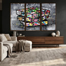 Graffiti Cube Abstract Street Art Wall Art Canvas Print by MyGreatCanvas | Canvas Wall Art Prints | Photo Prints & Wall Decor