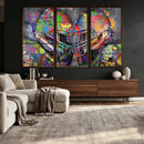 Graffiti Football Helmets Wall Art Canvas Print, Urban by MyGreatCanvas | Canvas Wall Art Prints | Photo Prints & Wall Decor