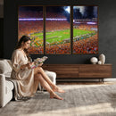 Clemson Football Stadium Wall Art Canvas Print, College